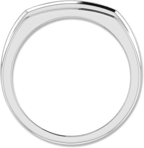ARCHMAN 10K Solid White Gold, Mens Wedding Band, 1/2 CTW Round Cut Lab Grown Diamond Engagement Ring, Anniversary Band/Ring, Mens Jewelry Size - 10.5 in Saudi Arabia