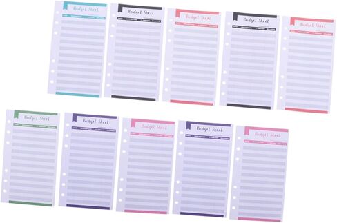 STOBOK 80pcs Budget Planner Cards for Expense Tracking Assorted Budget Sheets for Personal Household Finance Management Lightweight and Portable Budgeting Inserts in Saudi Arabia