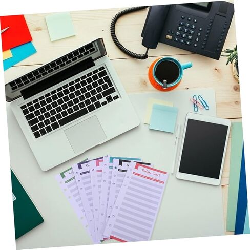 STOBOK 80pcs Budget Planner Cards for Expense Tracking Assorted Budget Sheets for Personal Household Finance Management Lightweight and Portable Budgeting Inserts in Saudi Arabia