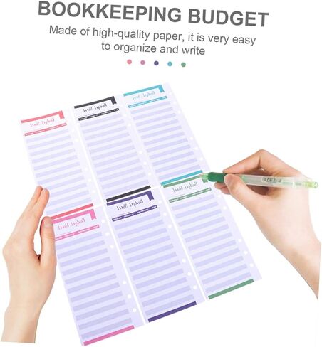 STOBOK 80pcs Budget Planner Cards for Expense Tracking Assorted Budget Sheets for Personal Household Finance Management Lightweight and Portable Budgeting Inserts in Saudi Arabia