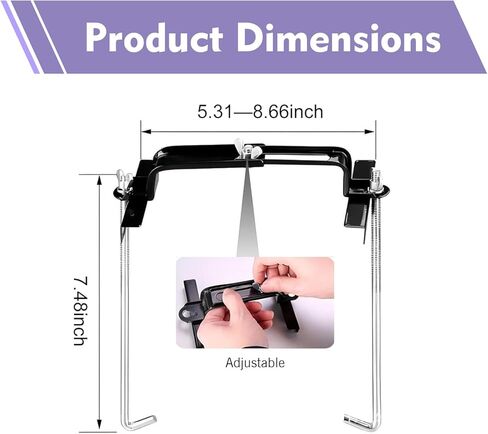طقم تثبيت بطارية قابل للتعديل، مشابك عرضية للبطارية شديدة التحمل ومقاومة للصدأ مع مسامير J مقاس 10.63 بوصة/27 سم، عالمية للسيارات والشاحنات وسيارات الدفع الرباعي (أسود) in Kuwait