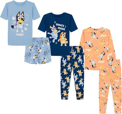 Bluey boys 6-piece Snug-fit Cotton Pajama Set, Soft & Cute for Kids in Saudi Arabia