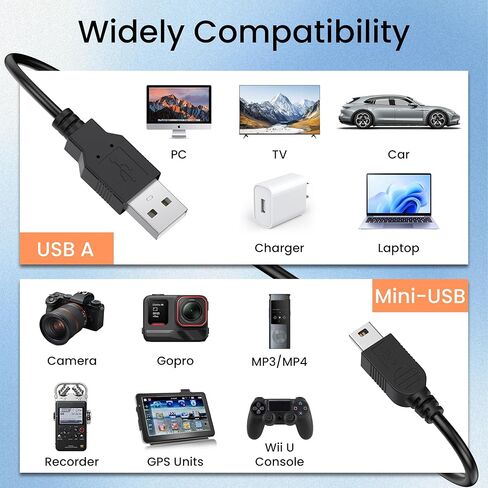 2 حزمة كابل شحن USB صغير لـ TI-84 Plus CE، شاحن بديل 3.3 قدم لآلات تكساس إنسترومنتس TI-84 Plus C الفضية، TI 89 تيتانيوم، TI Nspire CX/TI Nspire CX CAS الآلات الحاسبة الرسومية in Kuwait