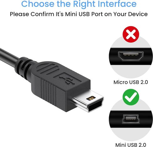 2 حزمة كابل شحن USB صغير لـ TI-84 Plus CE، شاحن بديل 3.3 قدم لآلات تكساس إنسترومنتس TI-84 Plus C الفضية، TI 89 تيتانيوم، TI Nspire CX/TI Nspire CX CAS الآلات الحاسبة الرسومية in Kuwait