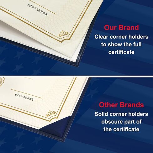 GraduatePro United States Birth Certificate Holder – Navy Blue Cover with Gold American Eagle Seal | Ideal Newborn Gift, Baby Keepsake, Unisex Birth Certificate Protector in Saudi Arabia