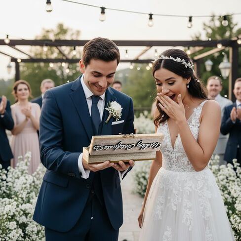 Thyle Mr & Mrs Wedding Certificate Holders Wooden Marriage License Keepsake Box with Bow and Magnetic Buckle Wedding Certificate Storage Box Gifts for Newlyweds Couples Gift in Saudi Arabia