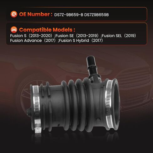 DS7Z-9B659-B Engine Air Intake Hose Assembly Compatible with Fusion 2013-2020, Intake Duct Tube, DS7Z9B659B in Kuwait