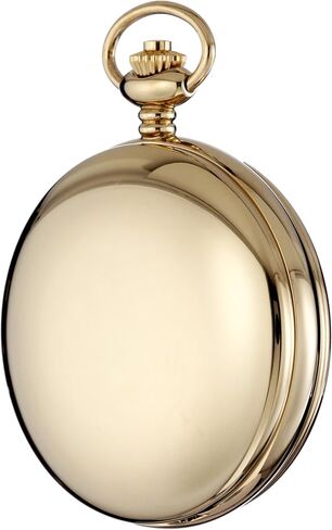 Charles-Hubert, Paris 3907-GR Premium Collection Gold-Plated Stainless Steel Polished Finish Double Hunter Case Mechanical Pocket Watch in Saudi Arabia