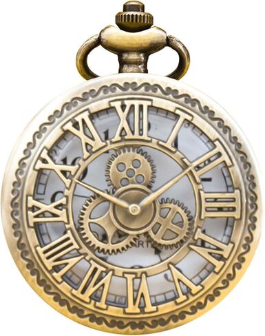 Pocket Watch Engraved Cowboys Arabic Numerals Quartz with Chain Gifts in Kuwait