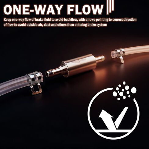 Brake Bleeder Kit,Brake Bleeder Hose One Way Check Valve Kit with Hose/100ml Syringe/Adapters/Clamps/Screws/Caps,Professional Brakes Fluid Bleeders Kits for Cars,Trucks,Motorcycles in Kuwait