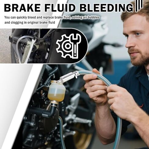 Brake Bleeder Kit,Brake Bleeder Hose One Way Check Valve Kit with Hose/100ml Syringe/Adapters/Clamps/Screws/Caps,Professional Brakes Fluid Bleeders Kits for Cars,Trucks,Motorcycles in Kuwait
