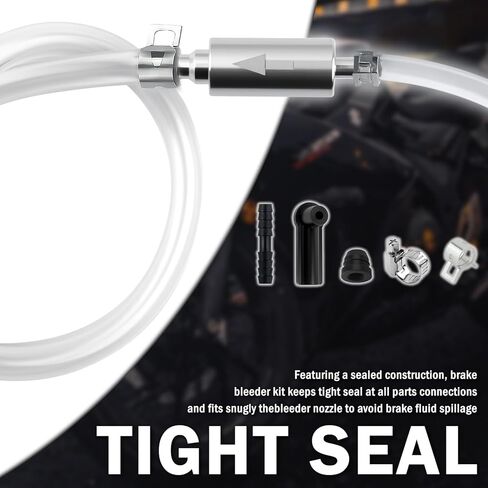 Brake Bleeder Kit,Brake Bleeder Hose One Way Check Valve Kit with Hose/100ml Syringe/Adapters/Clamps/Screws/Caps,Professional Brakes Fluid Bleeders Kits for Cars,Trucks,Motorcycles in Kuwait