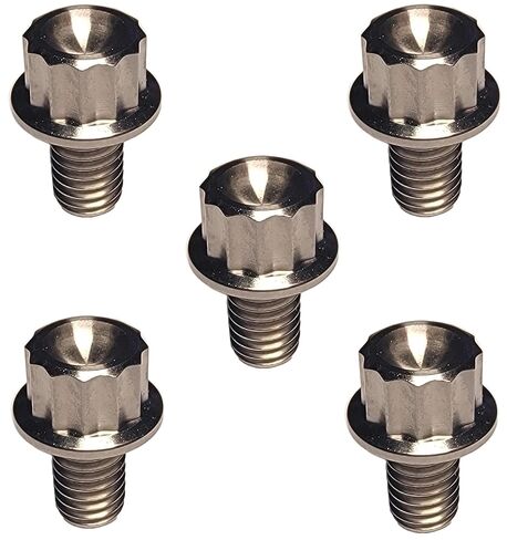 M6 x 1.0 Titanium Flange Bolts – 12 Point Head, Multiple Lengths & Colors, Lightweight Corrosion-Resistant Fasteners, 5 Pack (Burnt Blue, 26mm) in Saudi Arabia