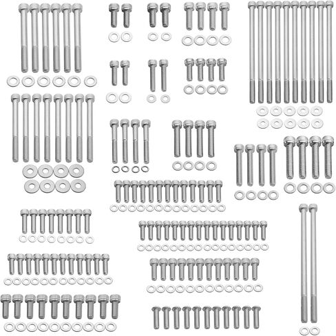 طقم تثبيت مسمار وحشية المحرك من الفولاذ المقاوم للصدأ - متوافق مع 98-02 Camaro Firebird Trans Am & 04 GTO (خانق كابل LS1/LS6 3-Bolt) in Kuwait