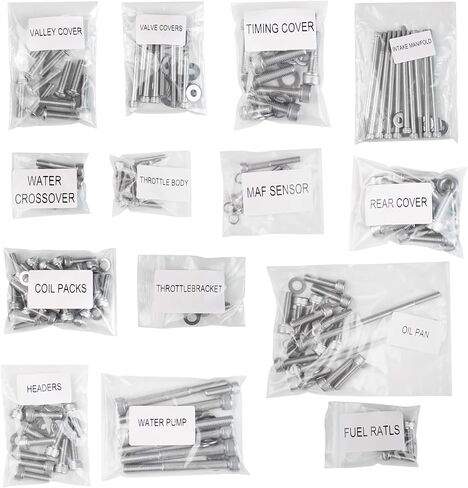 طقم تثبيت مسمار وحشية المحرك من الفولاذ المقاوم للصدأ - متوافق مع 98-02 Camaro Firebird Trans Am & 04 GTO (خانق كابل LS1/LS6 3-Bolt) in Kuwait