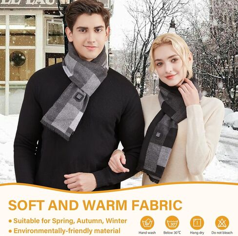 Heated Scarf for Women, Intelligent Rechargeable Electric Neck Warmer with 5000mAh Battery Power Bank, USB Cordless Heating Wrap Pad for Outdoor Winter, Adjustable Warming Scarf for Men & Women in Kuwait