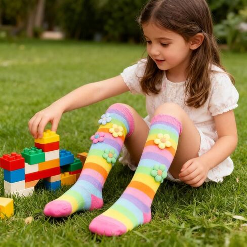 جوارب طويلة ملونة عصرية ممتعة للأطفال بعمر 3-15 سنة + جوارب عصرية متعددة الاستخدامات للأطفال in Saudi Arabia