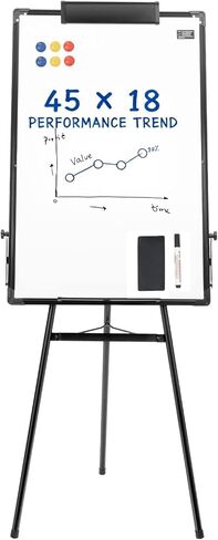 Magnetic Whiteboard Easel Stand, 36" x 24" Adjustable Height Dry Erase Board with Tripod Stand, Portable Flipchart & Presentation Board for Office, Home, Classroom in Kuwait