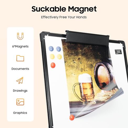 Magnetic Whiteboard Easel Stand, 36" x 24" Adjustable Height Dry Erase Board with Tripod Stand, Portable Flipchart & Presentation Board for Office, Home, Classroom in Kuwait