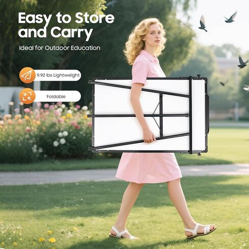 Magnetic Whiteboard Easel Stand, 36" x 24" Adjustable Height Dry Erase Board with Tripod Stand, Portable Flipchart & Presentation Board for Office, Home, Classroom in Kuwait