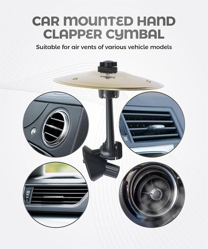 Car Cymbal,Car Accessories Mini Cars Symbol Drum Air Vent,Mini Drum Cymbal for Cars Dash,Automotive Interior Decoration Accessories,Suitable for All Auto,Trucks,SUVs Air Vents in Saudi Arabia