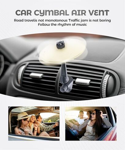 Car Cymbal,Car Accessories Mini Cars Symbol Drum Air Vent,Mini Drum Cymbal for Cars Dash,Automotive Interior Decoration Accessories,Suitable for All Auto,Trucks,SUVs Air Vents in Saudi Arabia