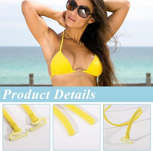 Freebloss 18Pairs الرسن الرقبة أشرطة حمالات الصدر استبدال 18 ألوان الزخرفية أشرطة حمالات الصدر للنساء قابل للتعديل ثوب السباحة حزام in Kuwait