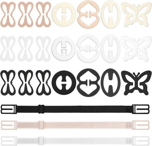 Bra Strap Clips, 24 Pcs Bra Clips to Make Racerback Strap Holders for Slipping Bra-Clip for Conceal Straps Adjustable Anti-Slip Bra-Converter Cleavage Control in Kuwait