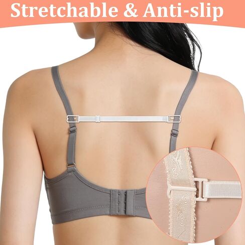 Bra Strap Clips, 24 Pcs Bra Clips to Make Racerback Strap Holders for Slipping Bra-Clip for Conceal Straps Adjustable Anti-Slip Bra-Converter Cleavage Control in Kuwait