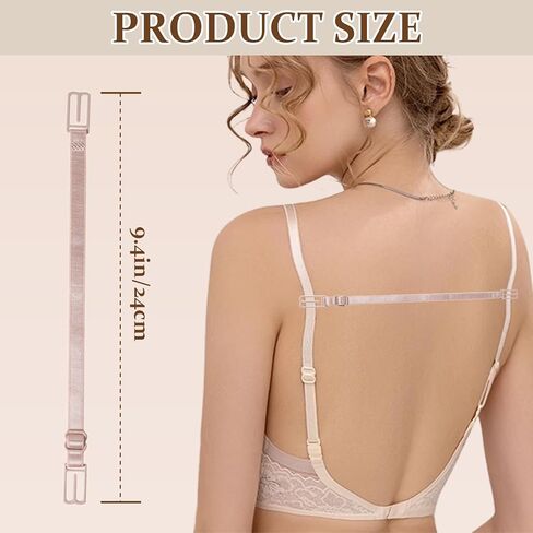 Non-Slip Bra Strap Clips Holder (4 Pack),Adjustable Elastic Strap Converters for Women (3 color:Black, Beige，White) in Saudi Arabia