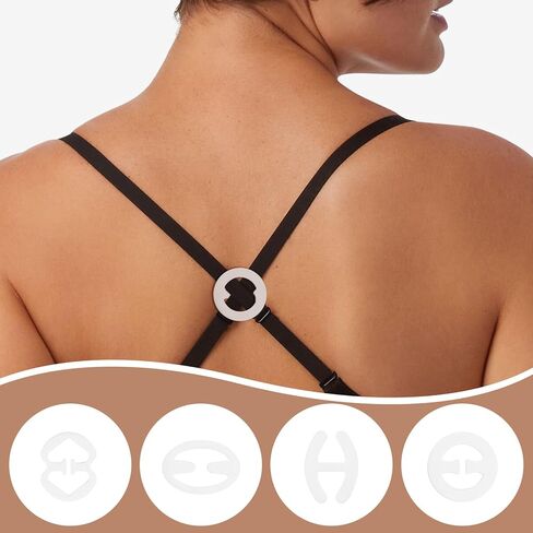 24Pcs Clear Bra Straps, Adjustable Bra Straps Replacement, Non-Slip Shoulder Straps with Clips, Multiple Colors Styles for Women Girls Strapless Brassiere Dresses Dance Daily Wear in Saudi Arabia
