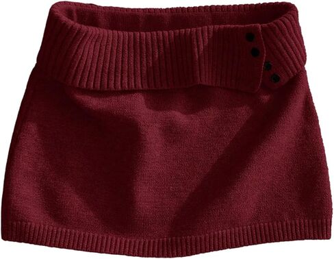 Women's Ribbed Knit Mini Bodycon Skirts Drop Waist Button Front Skinny Y2K Skirt in Saudi Arabia