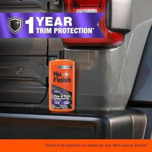جل حماية الإطارات والحواف من نو فينيش، ملمع الإطارات ولمعان الحواف، تكنولوجيا السيراميك، مستلزمات تنظيف السيارة، 16 أونصة سائلة in Kuwait