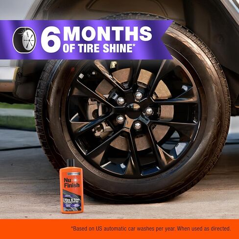 جل حماية الإطارات والحواف من نو فينيش، ملمع الإطارات ولمعان الحواف، تكنولوجيا السيراميك، مستلزمات تنظيف السيارة، 16 أونصة سائلة in Kuwait