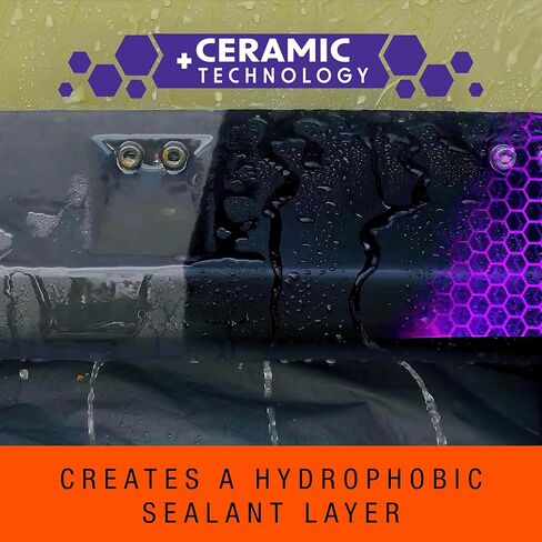 جل حماية الإطارات والحواف من نو فينيش، ملمع الإطارات ولمعان الحواف، تكنولوجيا السيراميك، مستلزمات تنظيف السيارة، 16 أونصة سائلة in Kuwait