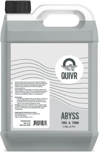 quivr الهاوية تلبيس الإطارات، 32oz. – Deep Satin Finish Tire & Trim Dressing, No-Sling Formula, Customizable Dilution for Tires, Plastics & Interior Trim – Professional Detailing Shine Enhancer in Kuwait