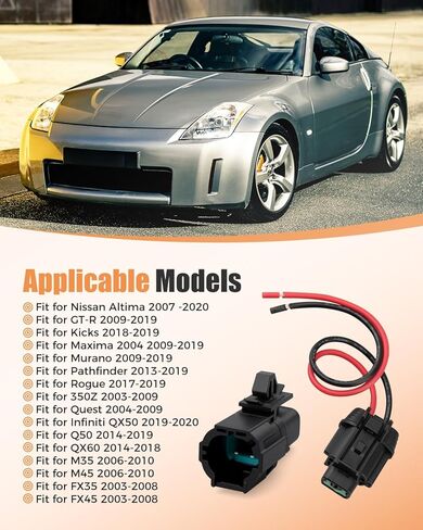 Ambient Air Temperature Sensor with Pigtail Harness 27722-3VA0A Fit for Nissan Altima GT-R 350Z Kicks Maxima Murano Pathfinder Rogue Quest, Fit for Infiniti QX50 Q50 QX60 M35 M45 FX35 FX45 in Saudi Arabia