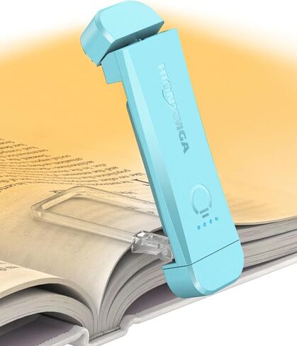 Book Reading Light,2 Pack Silent Touch Books Lamp for Reading in Bed,Rechargeable Clip on Booklight with 3 Amber Color & 7 LEDs Precise Dimming for Night Reading for Book Lovers,Kid,White+Blue | 3 Amber Colors,Stepless Dimming,Eye-Caring Mode,Up to 100H R in Kuwait