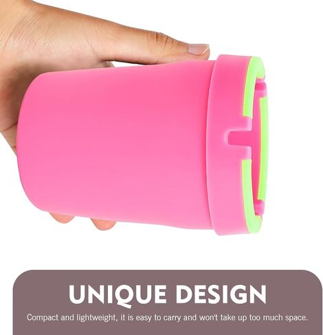 MLY 2 Pcs Smokeless Car Ashtray, Portable Car Ashtrays for Cup Holder Smell Proof, Multifunctional Glow in The Dark Interior Ash Trash Holder, Fit for Cars, Trucks, Suvs (Pink) in Saudi Arabia