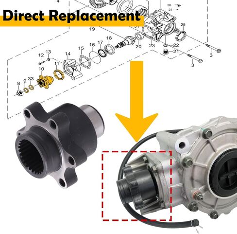 27252-115000-0000 Rear Drive Shaft Boss Kit w/Oil Seal & O-Ring Compatible with Hisun 400 500 700 UTV ATV Sector Vector Coleman Massimo Axis Cub Cadet Bennche in Kuwait