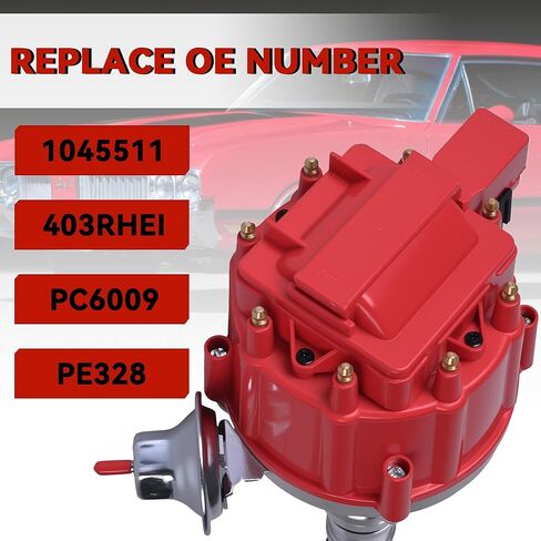 Ignition Distributor With Cap & Rotor Compatible With 1968-1976 Oldsmobile Olds V8 260 307 330 350 400 403 425 455 Engine Replace 1045511 403RHEI PC6009 PE328 HEI Distributor in Saudi Arabia