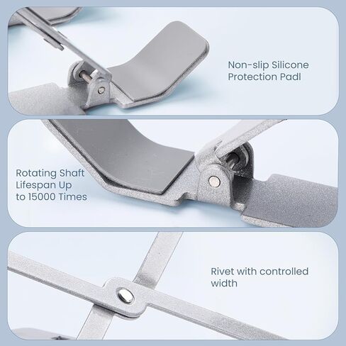 Vancold Portable Laptop Stand, Ergonomic Aluminum Laptop Mount Stand, Detachable Laptop Riser Notebook Holder Stand Compatible with Mac , Dell, Lenovo More 10-15.6" Laptops-Black in Kuwait