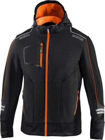 Sparco 02412NRAF Soft-Shell Work Jacket York Black/Orange XL in Saudi Arabia