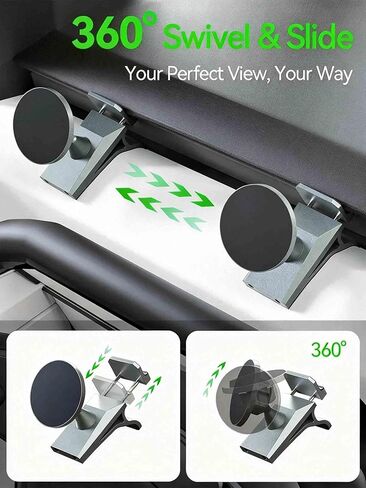 حامل هاتف Cybertruck، حامل هاتف مغناطيسي لـ Tesla Cybertruck (موديلات 2024 وما بعده) - حامل لوحة أجهزة القياس المتوافق مع Mag-Safe قابل للتعديل 360 درجة لملحقات Tesla Cyber ​​Truck in Kuwait