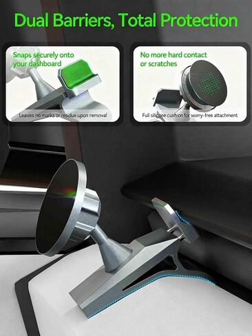 حامل هاتف Cybertruck، حامل هاتف مغناطيسي لـ Tesla Cybertruck (موديلات 2024 وما بعده) - حامل لوحة أجهزة القياس المتوافق مع Mag-Safe قابل للتعديل 360 درجة لملحقات Tesla Cyber ​​Truck in Kuwait