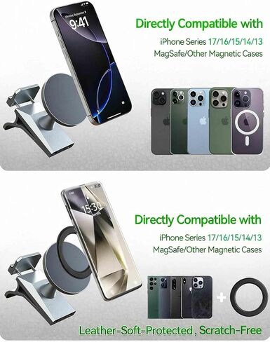 حامل هاتف Cybertruck، حامل هاتف مغناطيسي لـ Tesla Cybertruck (موديلات 2024 وما بعده) - حامل لوحة أجهزة القياس المتوافق مع Mag-Safe قابل للتعديل 360 درجة لملحقات Tesla Cyber ​​Truck in Kuwait