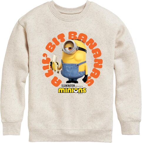 Despicable Me Minions - A Lil Bit Bananas - Toddler & Youth Crewneck Fleece Sweatshirt in Saudi Arabia