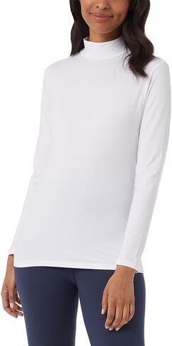 32 Degrees Women's Cozy Heat Base Layer Mock Neck Top - Thermal Long Sleeve Shirt for Winter Layering in Saudi Arabia