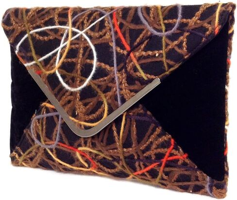 JNB Multicolor Mixed Fabric Bohemian Style Envelope Clutch in Saudi Arabia