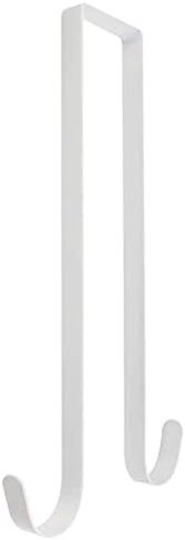 12 Inch Double Sided Wreath Door Hanger – Premium Sturdy Metal 2-Sided Wreath Hook, Holds 2 Wreaths Over The Door, White Front Door Wreath Hanger for Christmas/Festival/Home Decor in Kuwait